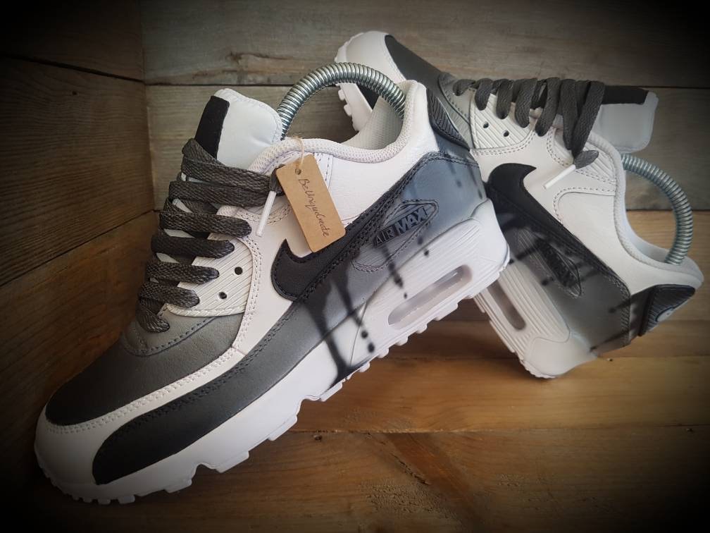 Custom Painted Air Max 90 - Kids Fully Personalised Bespoke Design Trainers