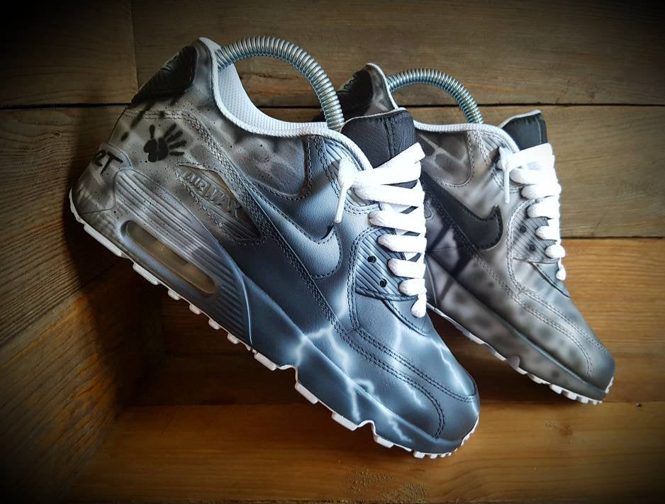 Custom Painted Air Max 90 - Kids Fully Personalised Bespoke Design Trainers