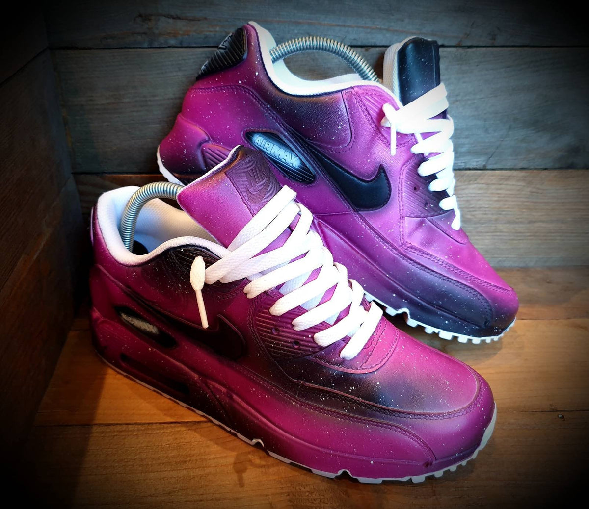 Custom Painted Air Max 90 - Galaxy Space Pink Trainers
