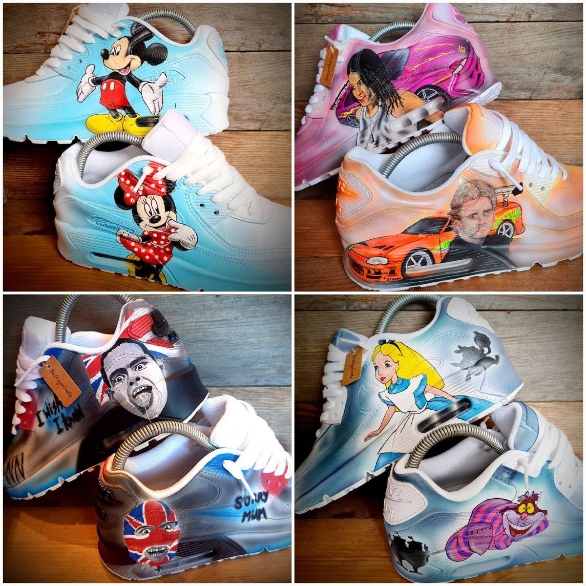 Custom Painted Air Max 90 - Fully Personalised Bespoke Design Trainers