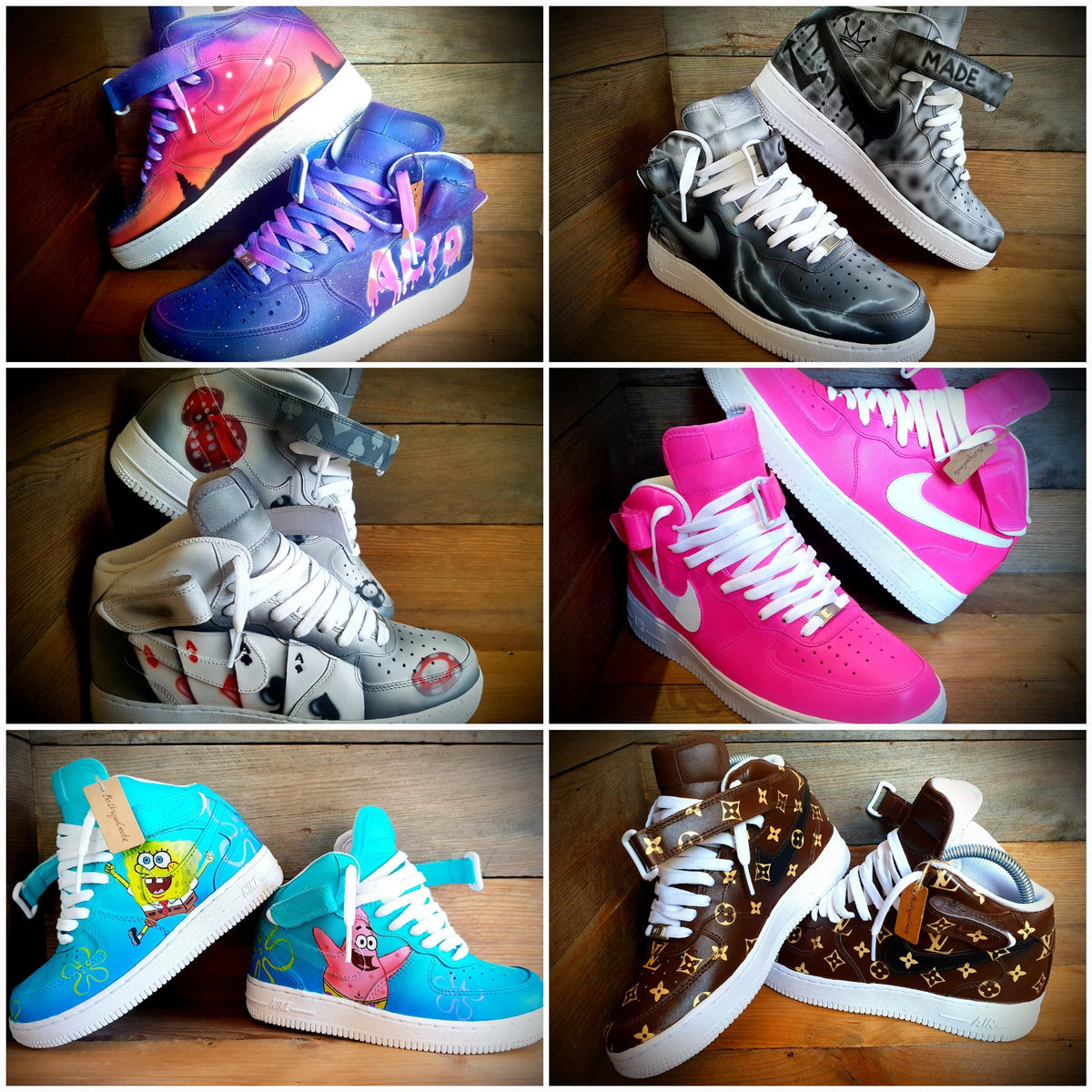 Custom Painted Air Force 1 - Fully Personalised Bespoke Design Trainers
