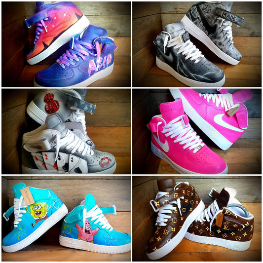 Custom Painted Air Force 1 - Fully Personalised Bespoke Design Trainers